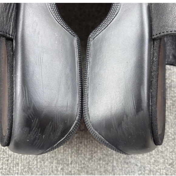 Dansko Lolita Sandal Leather Womens 11 Black Slingback Strappy Rocker Block Heel - Picture 9 of 11